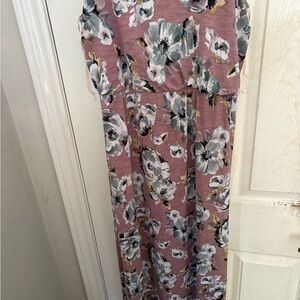 NAIF Floral Maxi Dress - purple and Gray Wonen’s size large